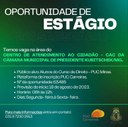 OPORTUNIDADE DE ESTÁGIO 